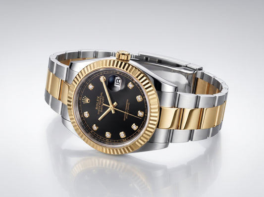    Datejust Two-Tone Watch – Black Diamond Dial