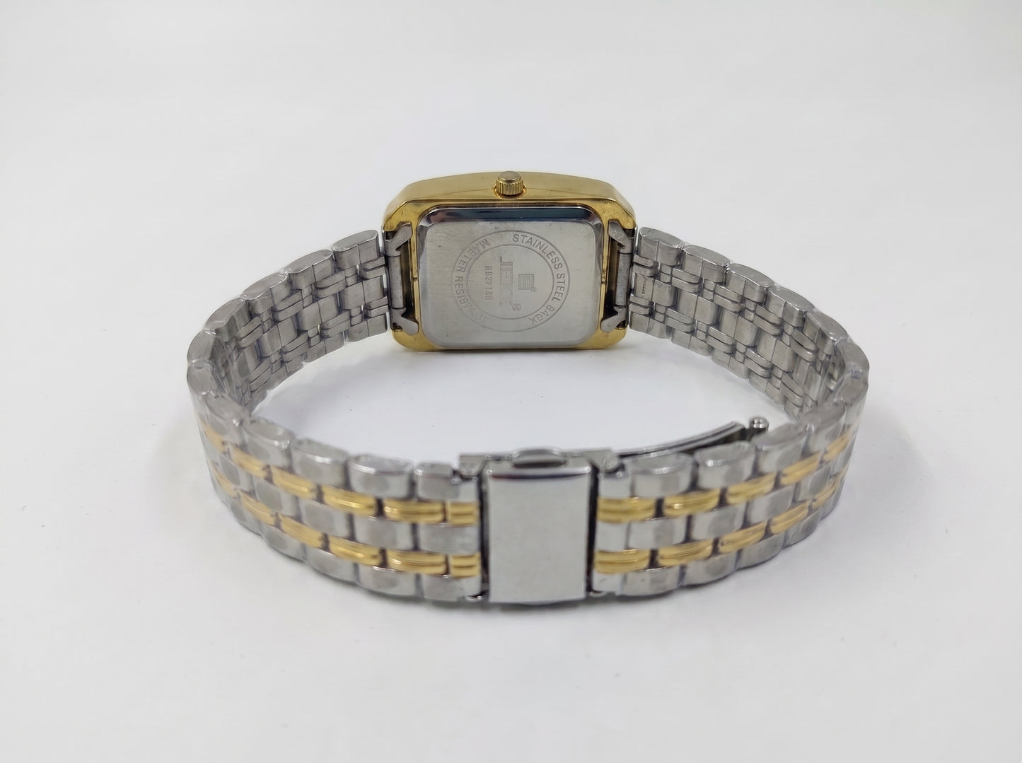 Women's Classic Rectangular Face Analog Watch - Two-Tone Quartz