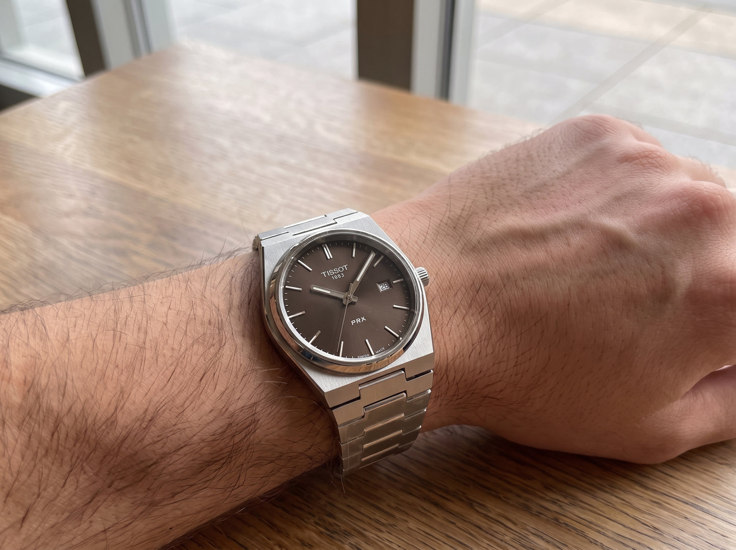 Swiss Made Men's Watch with Stainless Steel Bracelet & Date Window